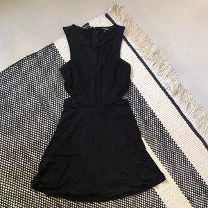 Bebe Black Skater Dress with Cutouts